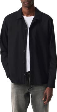 rag & bone Hyde Wool Blend Piqué Button-Up Shirt Jacket