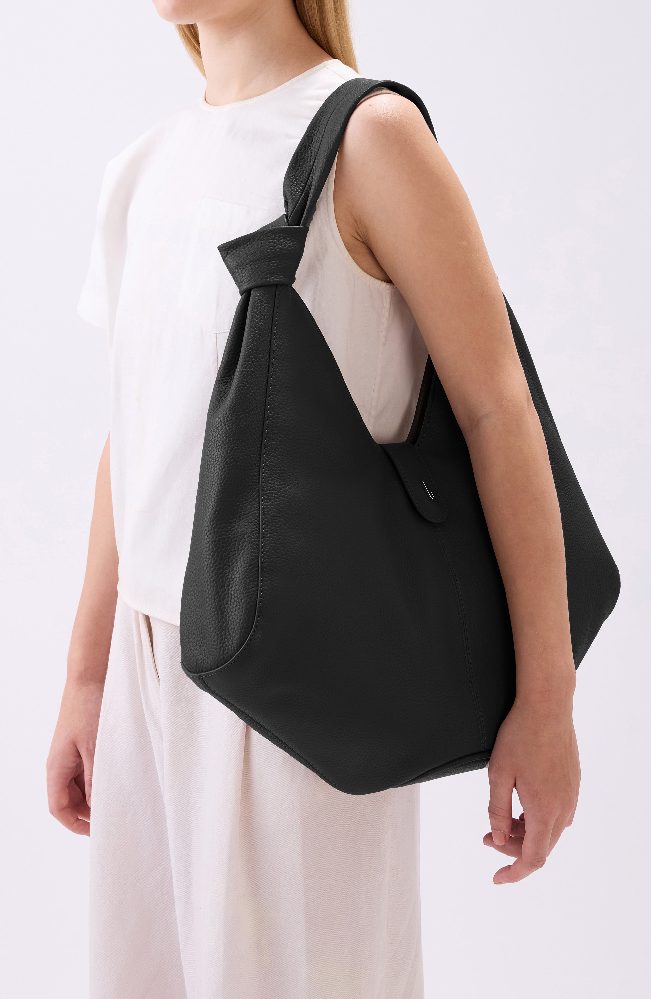 behno Large Nelli Pebble Leather Hobo Bag, Alternate, color, 