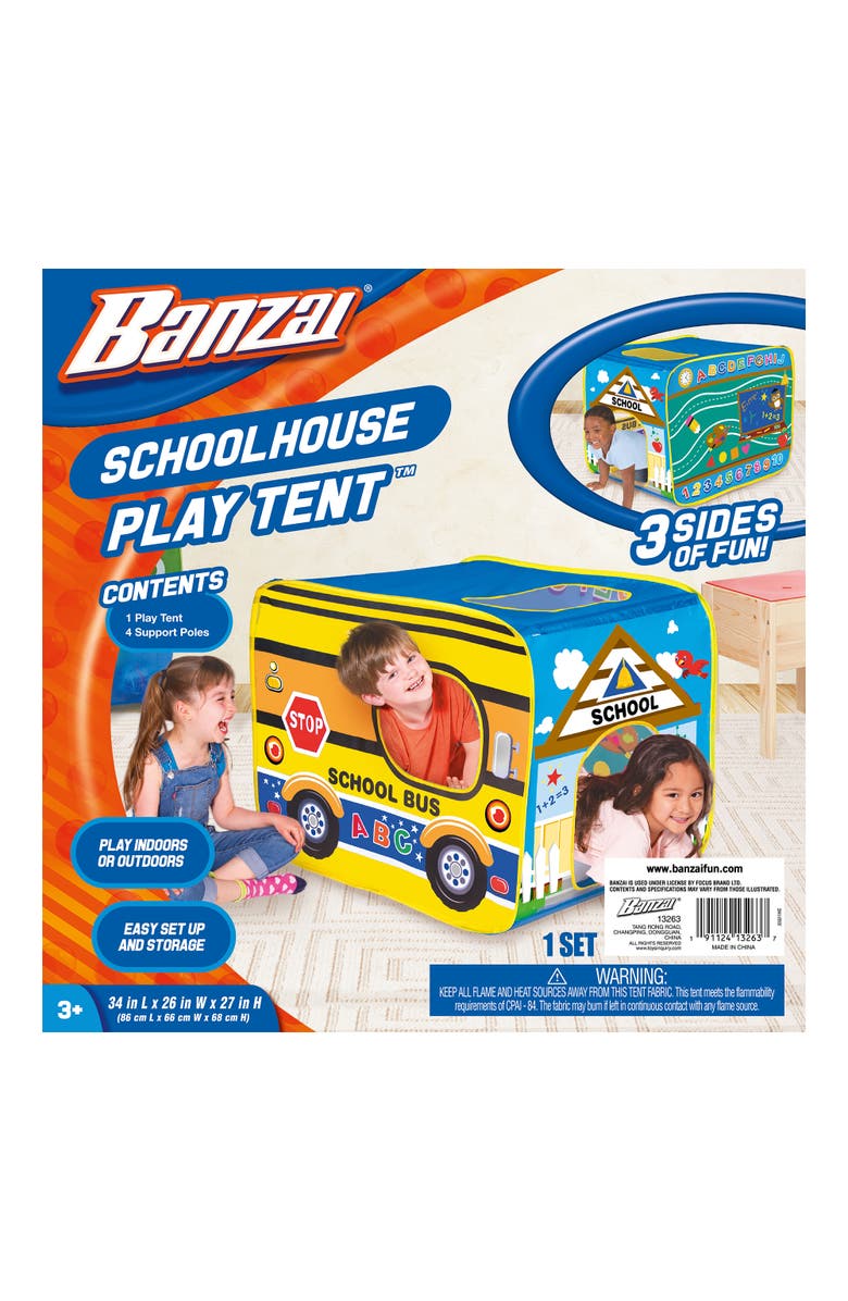 Banzai My Little School House Play Tent, Alternate, color, Multicolored