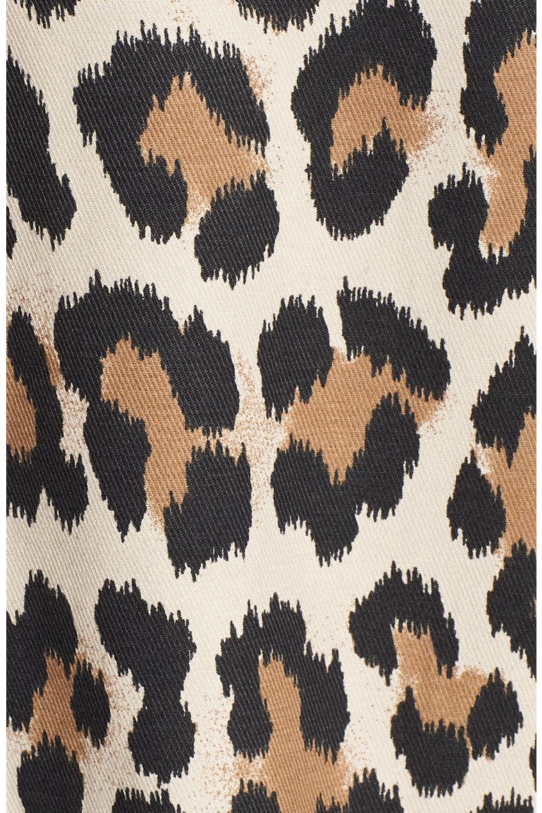 leopard print water repellent coat, Alternate, color, CARAMEL LEOPARD
