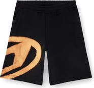 DIESEL® P-Crow-Bleach Sweat Shorts