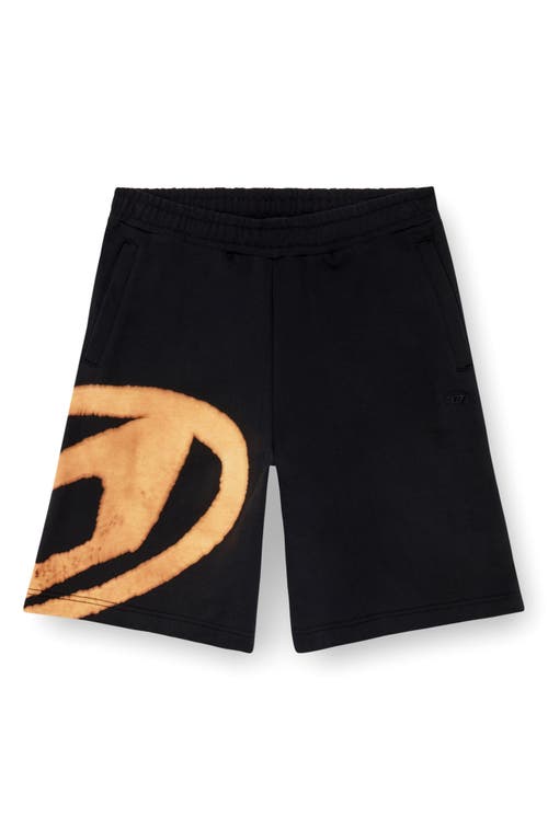 Diesel Sweat Shorts With Bleached Logo