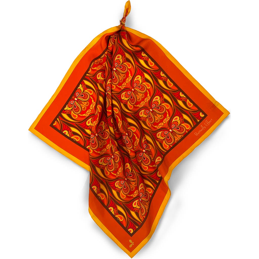 Henelle Silk Bandana In Butterfly Effect Sunset