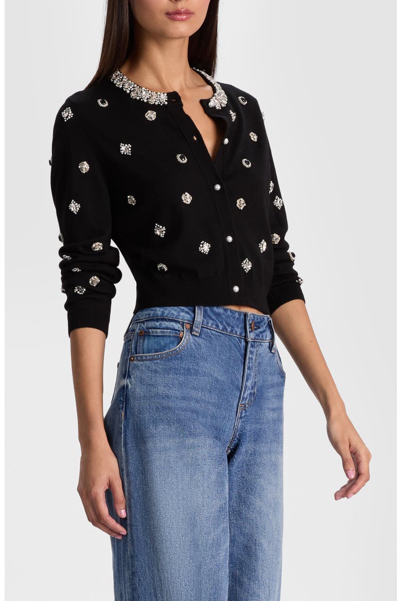 ALICE + OLIVIA Dollie Jewel Embellished Cardigan (Women) | Nordstrom