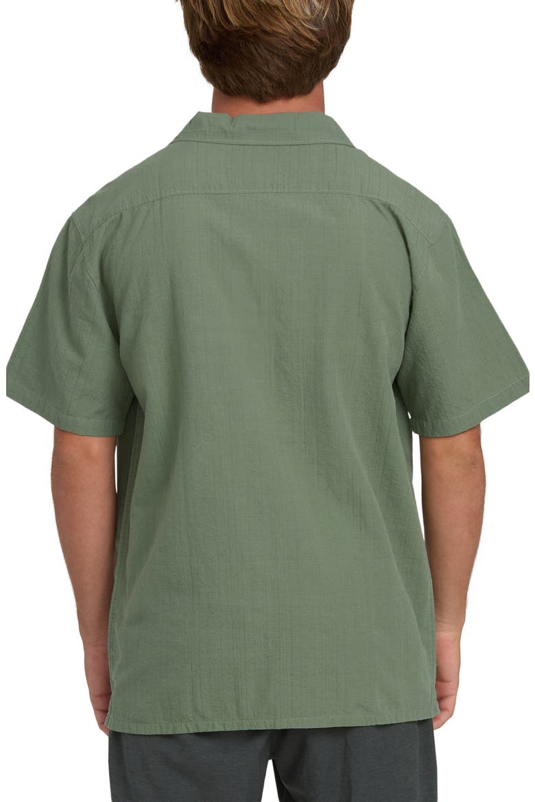 Victoria Vacay Linen Blend Camp Shirt, Alternate, color, GRANITE GREEN