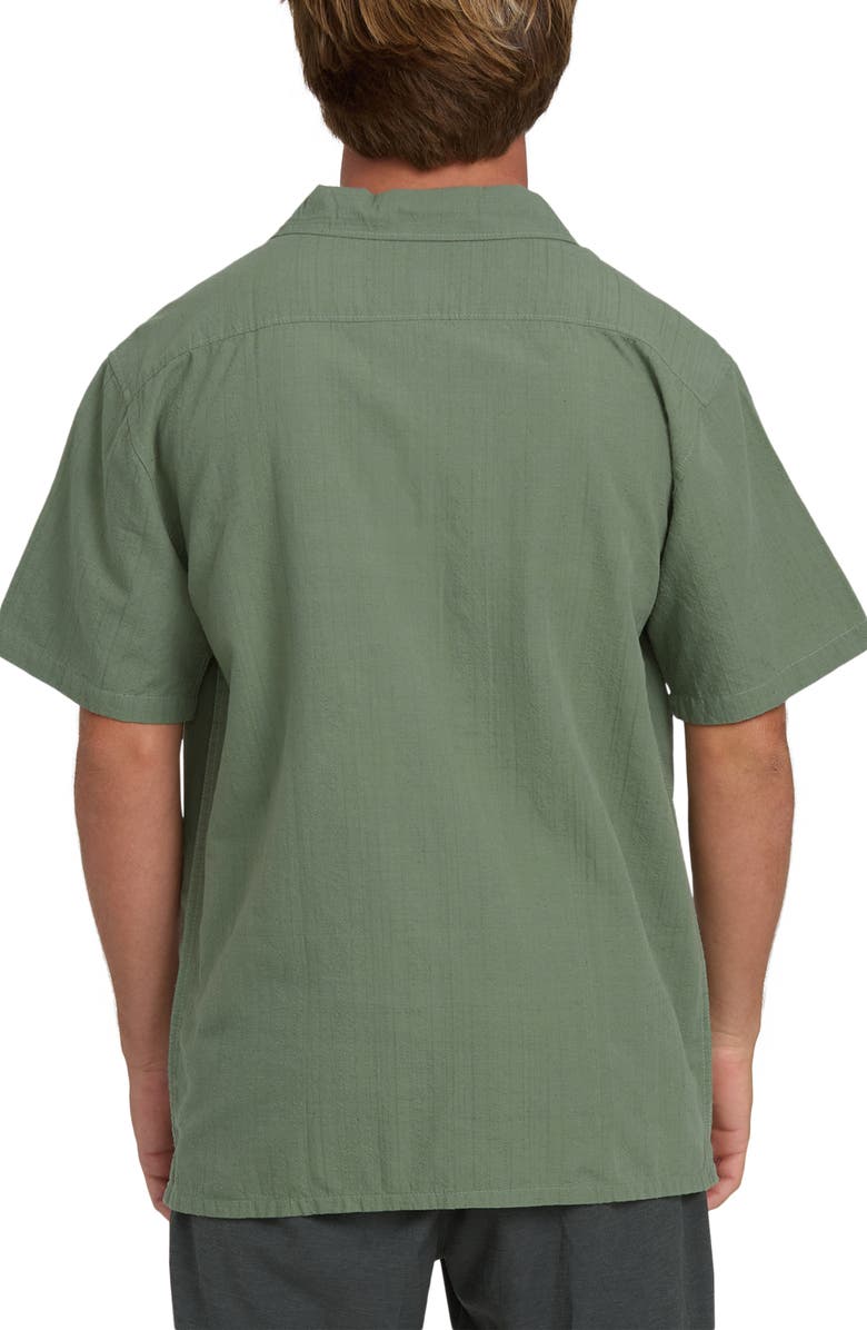 Billabong Victoria Vacay Linen Blend Camp Shirt, Alternate, color, Granite Green