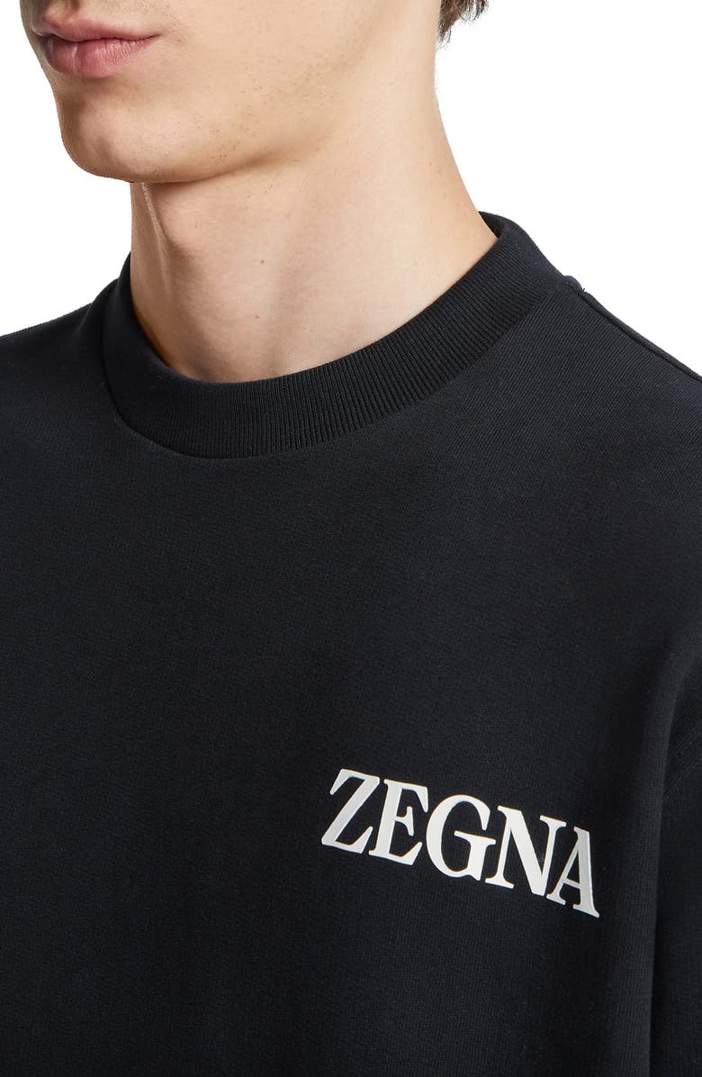 ZEGNA Soft Touch Cotton French Terry Sweatshirt, Alternate, color, 