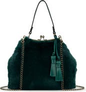 Patricia Nash Laureana Faux Fur Frame Top Shoulder Bag