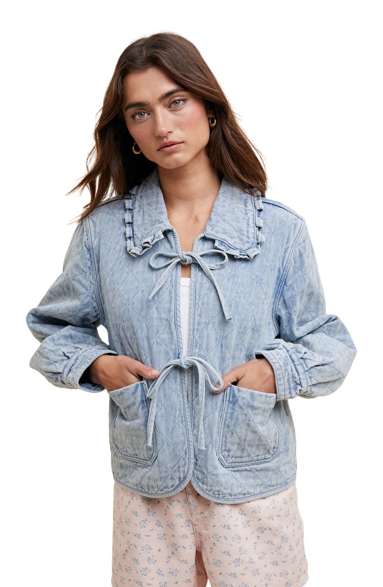WISHLIST Quilted Denim Jacket, Alternate, color, 