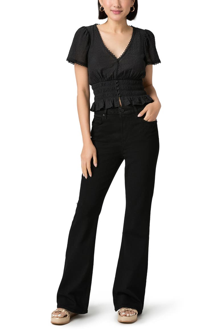 Laurel Canyon High Waist Bootcut Jeans, Alternate, color, BLACK SHADOW