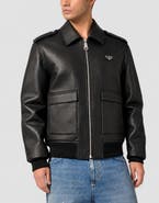 PHILIPP PLEIN Eco Leather Aviator Jacket Men