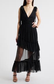 Lulus Sutton Swiss Dot Midi Dress