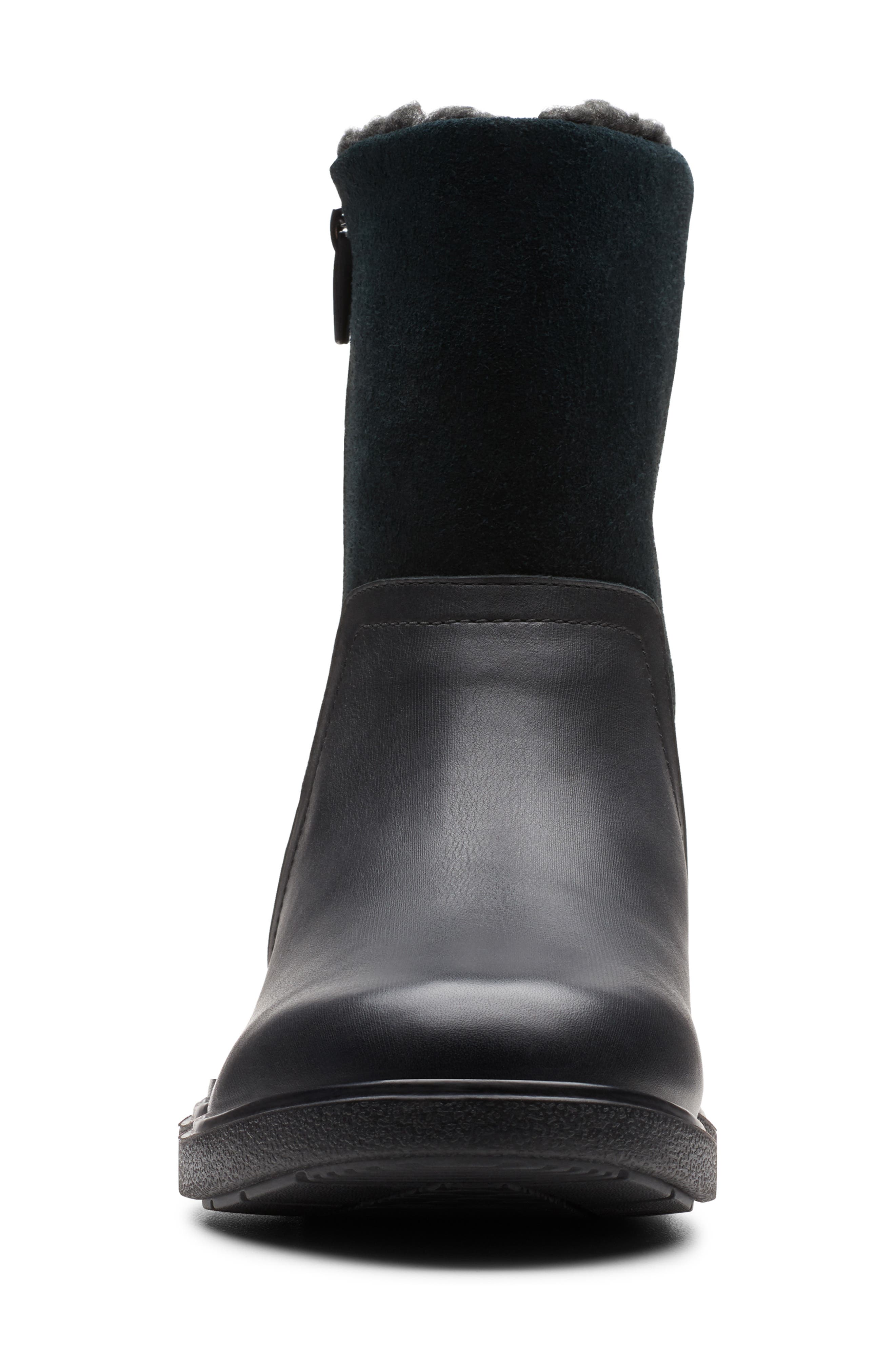 Clarks<sup>®</sup> Unstructured Elda Faux Fur Lined Waterproof Mid Boot, Alternate, color, 