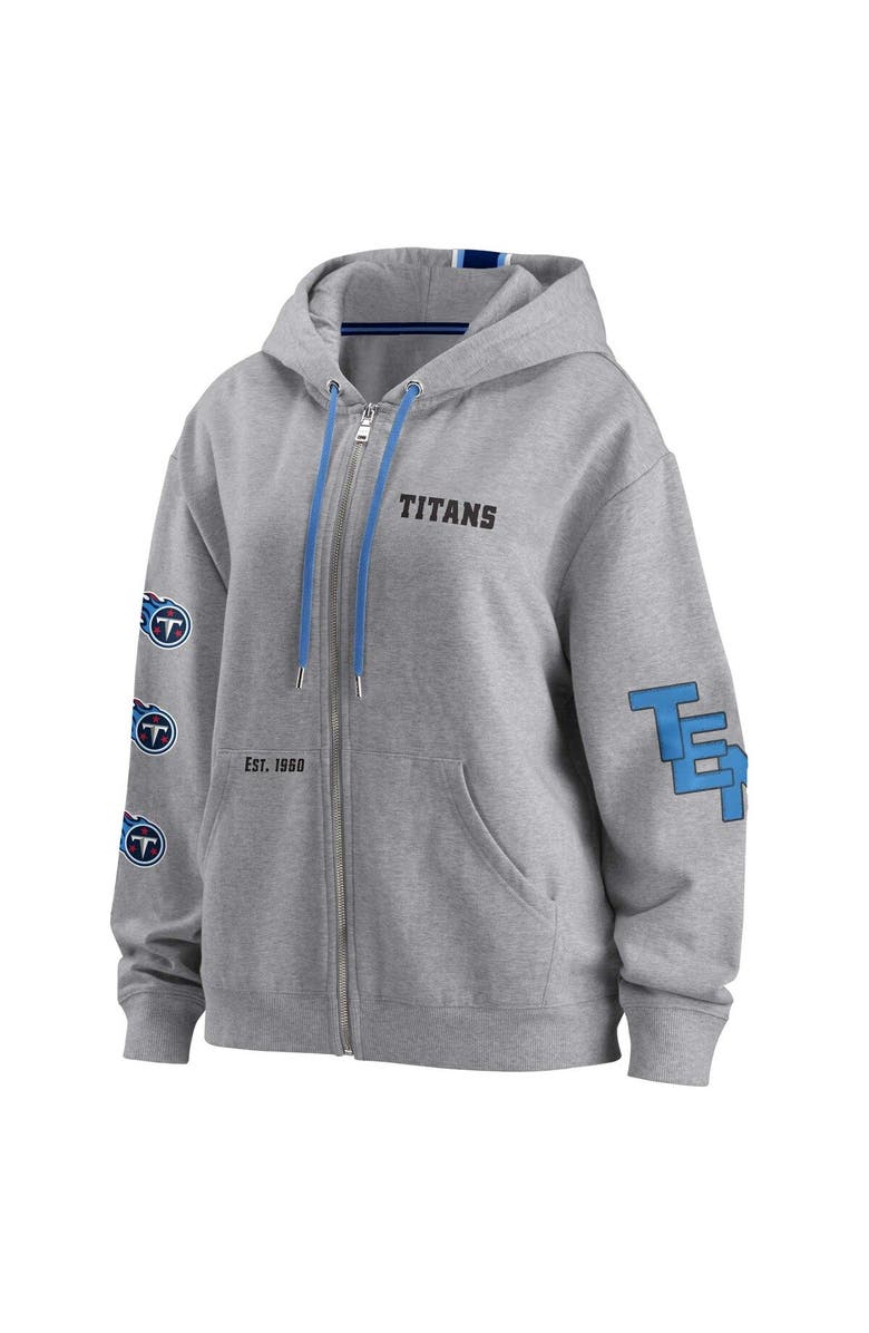 WEAR by Erin Andrews Women's WEAR by Erin Andrews Gray Tennessee Titans Full-Zip Hoodie, Alternate, color, 