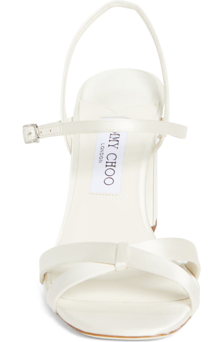 Jimmy Choo Elsy Crystal Buckle Sandal, Alternate, color, Ivory
