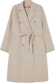 Marina Rinaldi Palio Double Breasted Stretch Virgin Wool Coat