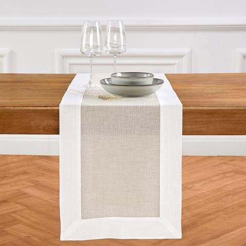 Linen Table Runner for Dining Table, Holiday and Everyday Table Decor - Contempo