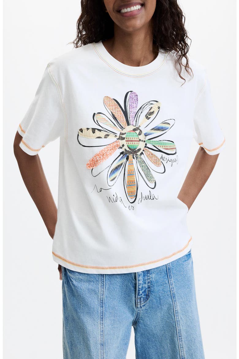 Graphic Cotton T-Shirt, Main, color, WHITE