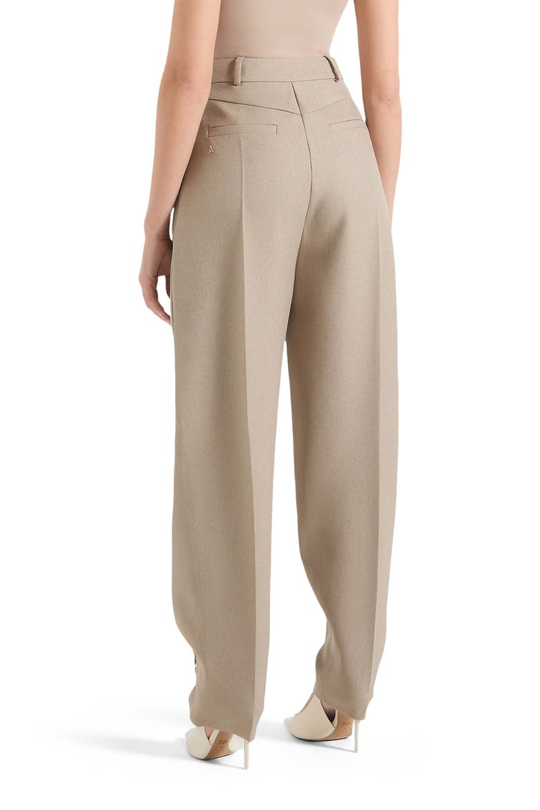 Sophie Twist Leg Tailored Trousers, Alternate, color, Taupe