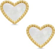 Lily Nily Kids' Mother-of-Pearl Heart Stud Earrings