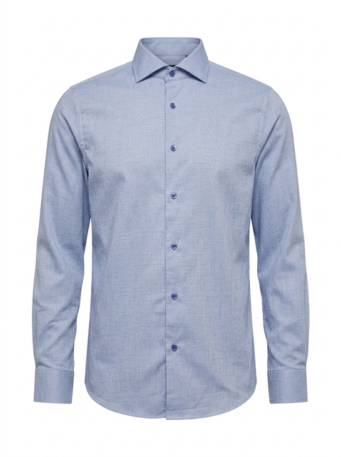 Men's Slim Fit Cotton Button-down Dress Shirt