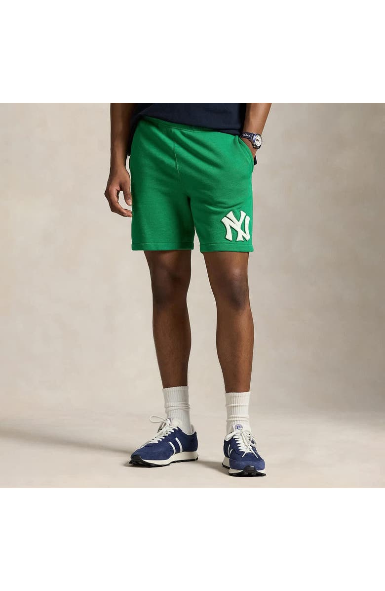 Polo Ralph Lauren Green Yankees  Fleece Shorts, Main, color, 
