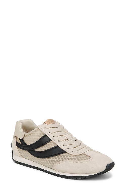 Vince Oasis Net Leather Low-top Sneakers In Moonlight/black