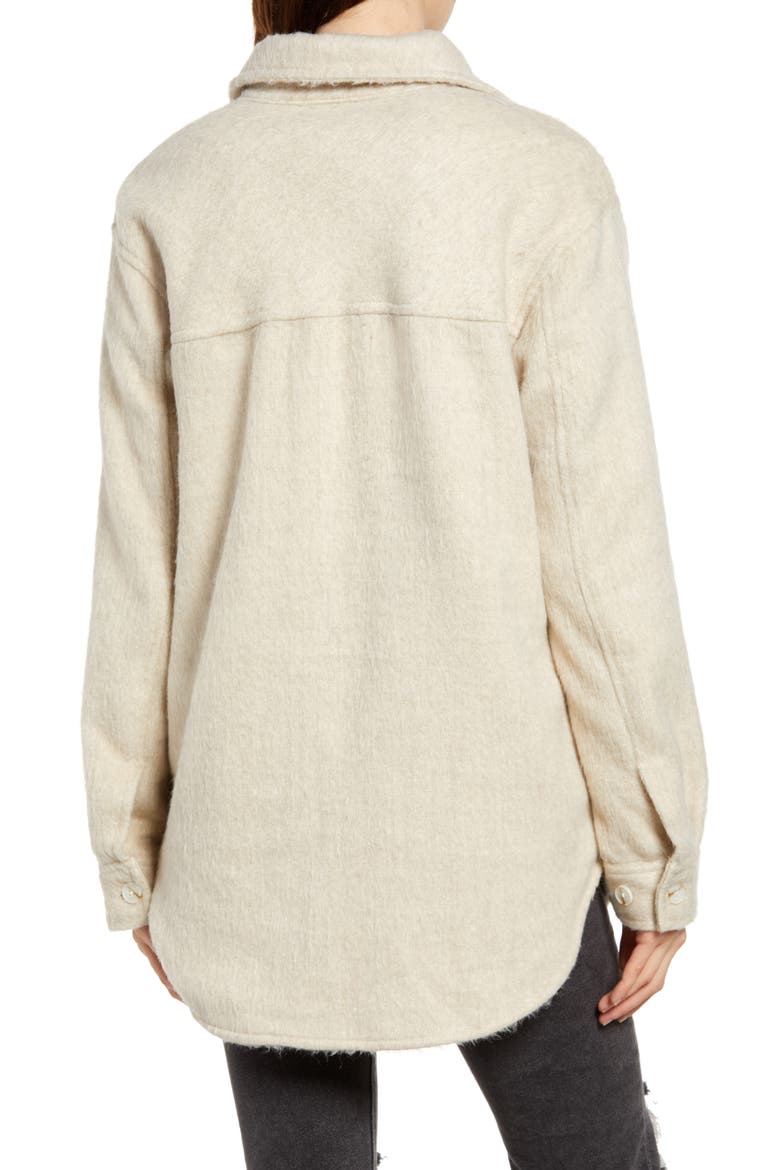 Shirt Jacket, Alternate, color, HEATHER IVORY