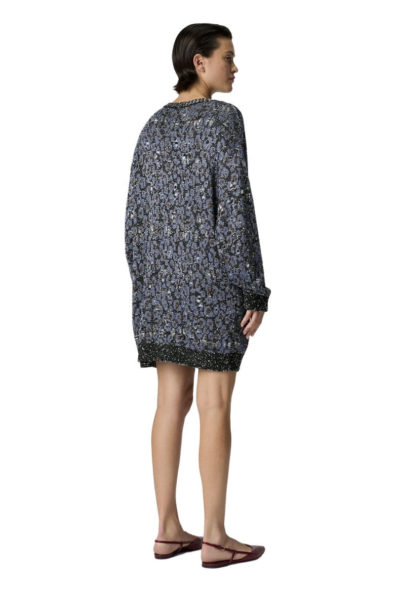 Oversized Cardigan In Jacquard Knit With Animalier Pattern, Alternate, color, Multicoloured