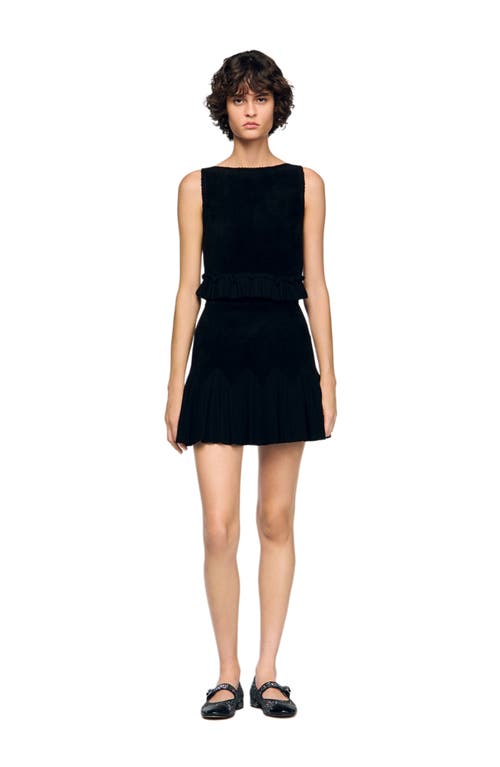 Sandro Short Skirt In Black