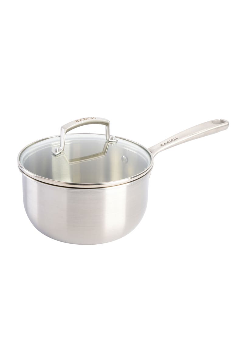 12pc Stainless Steel Carbon Steel Aluminum Cookware Set, Alternate, color, Silver