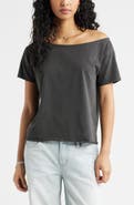 BP. Relaxed Fit Boat Neck Cotton T-Shirt