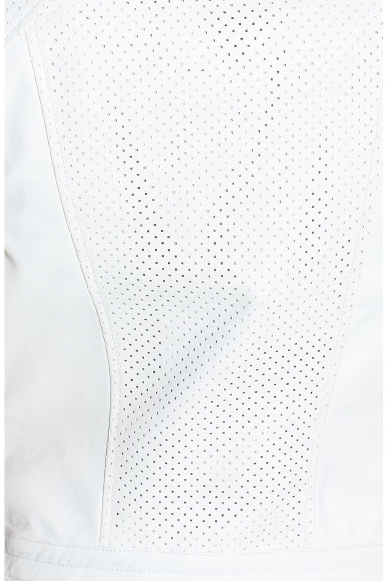 'City' Faux Leather Moto Vest, Alternate, color, WHITE