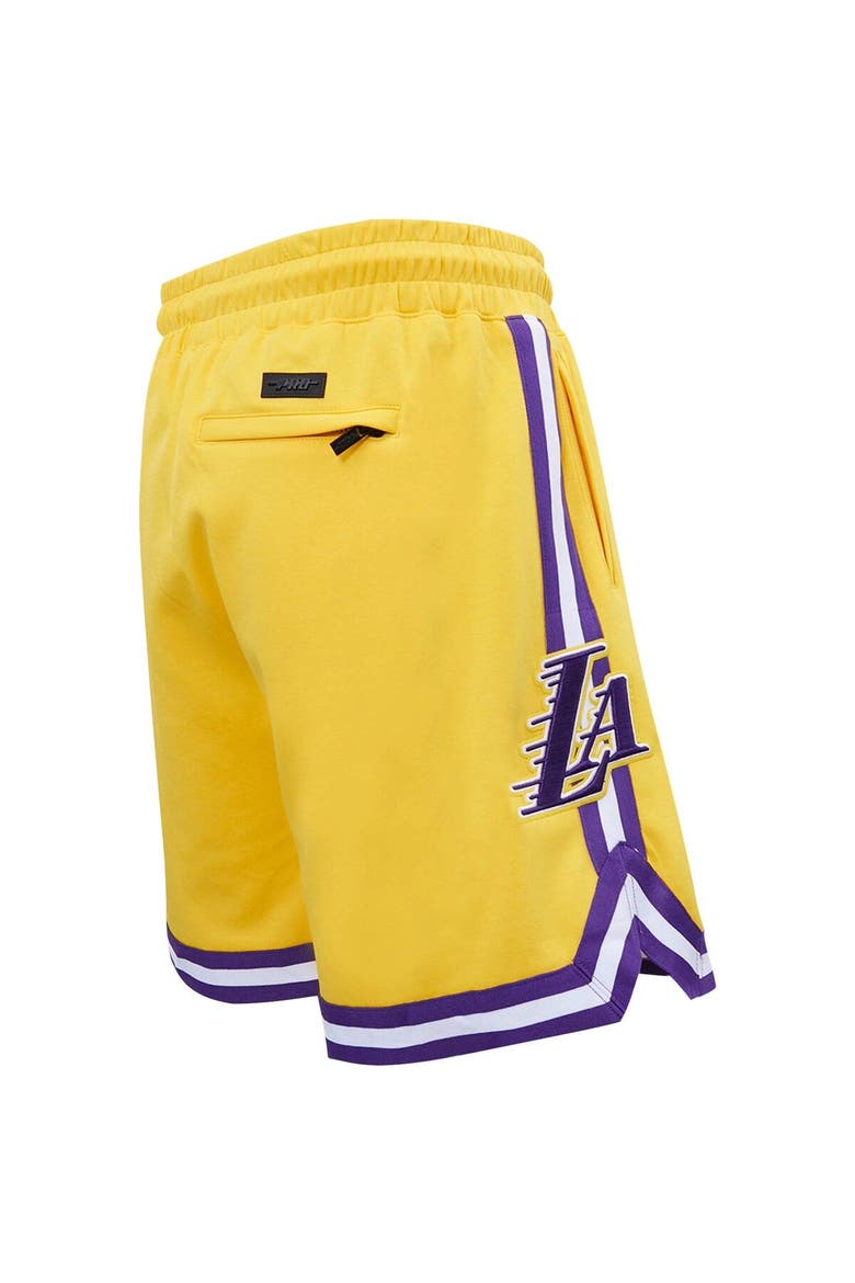 Men's Pro Standard Gold Los Angeles Lakers Chenille Shorts, Alternate, color, Gold
