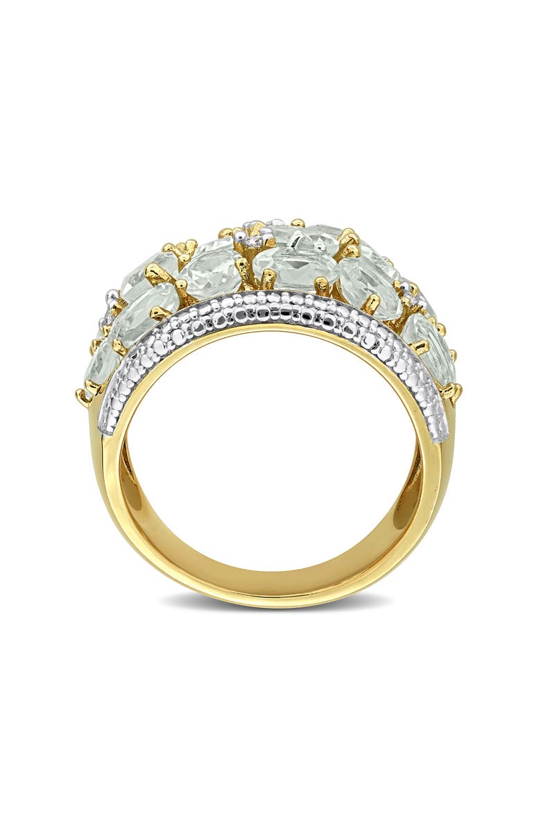 DELMAR Green Quartz & Diamond Band Ring, Alternate, color, Green