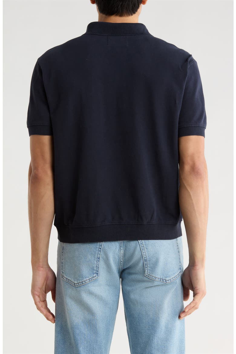 Banded Cotton Piqué Polo, Alternate, color, NAVY