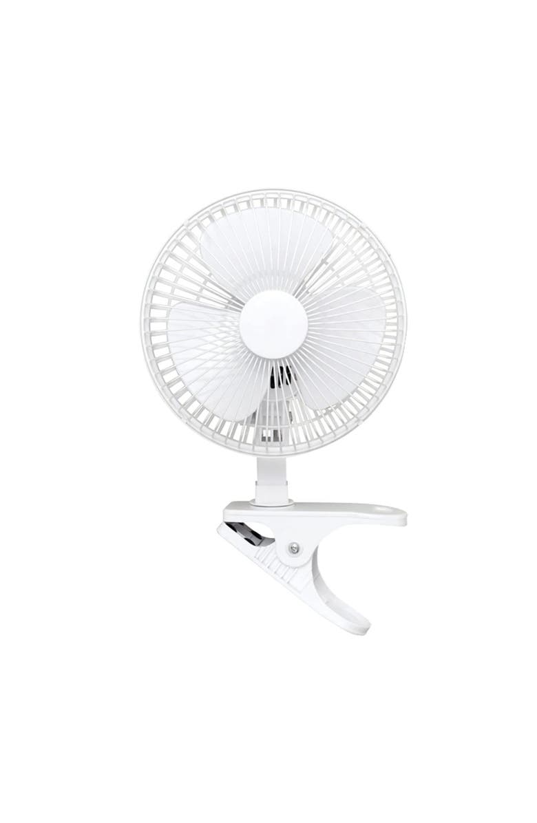 Optimus 6 in. Personal Clip-on Fan, Alternate, color, White