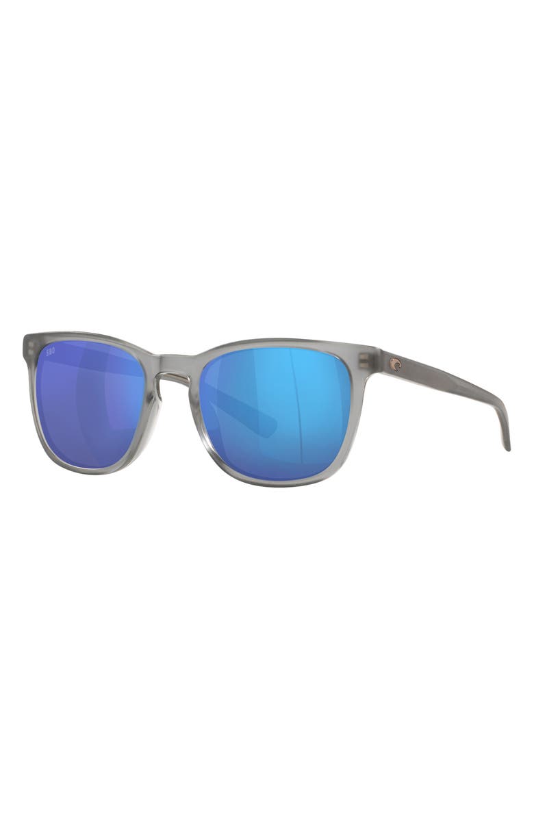 Costa Del Mar Sullivan 53mm Mirrored Polarized Square Sunglasses, Alternate, color, Grey Tort