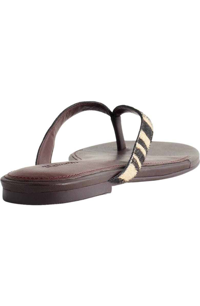 Madewell The Iggy Zebra Print Genuine Calf Halr Thong Sandal, Alternate, color,