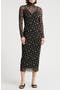 Marni Turtleneck Long Sleeve Mesh Dress