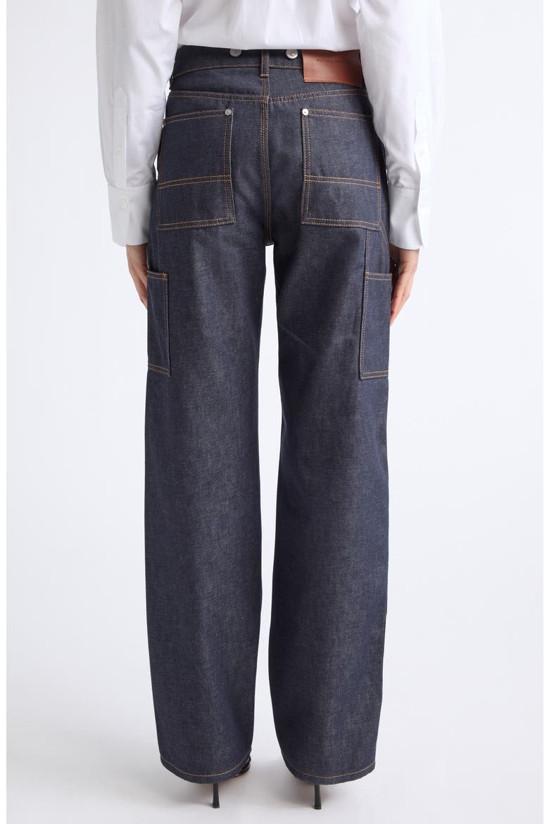 Asymmetric Panelled Wide Leg Jeans, Alternate, color, INDIGO