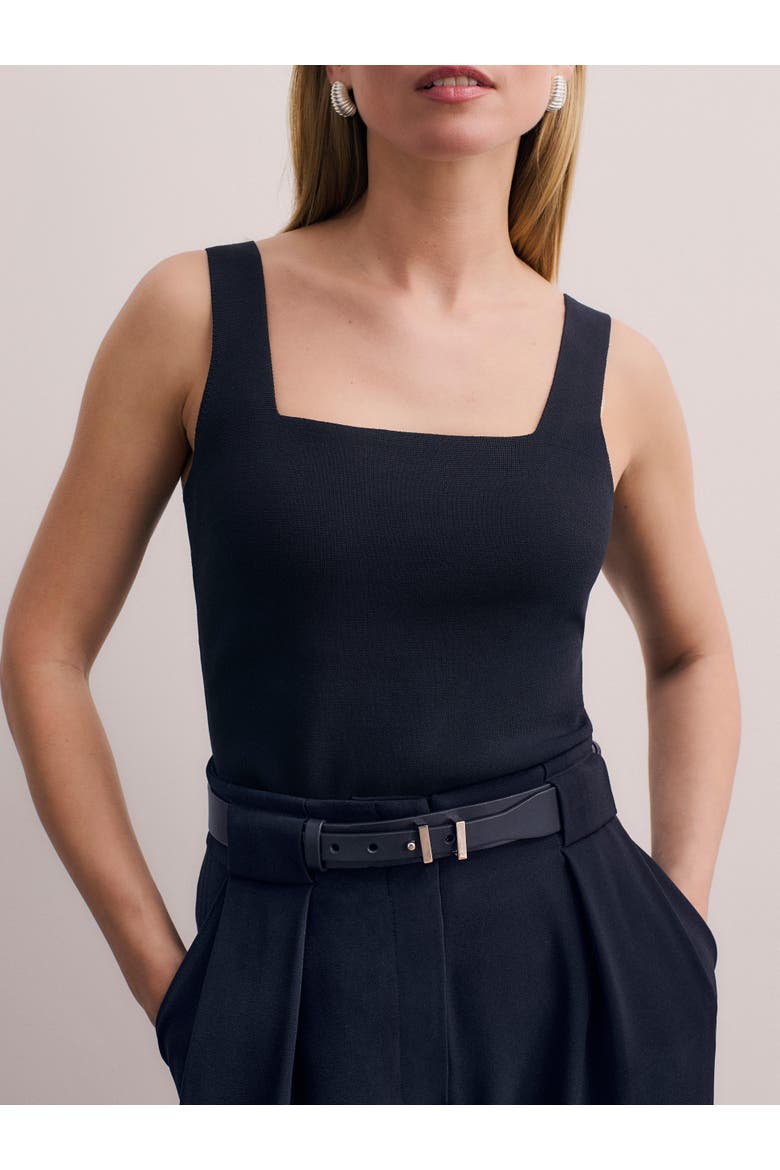 Keighley Sculpt Knit Top, Alternate, color, Navy