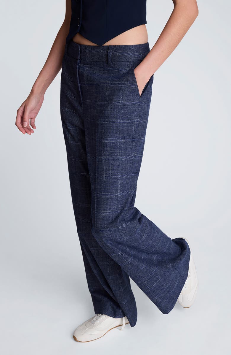 Kenneth Cole Flare Leg Pants, Alternate, color, Dark Navy Multi