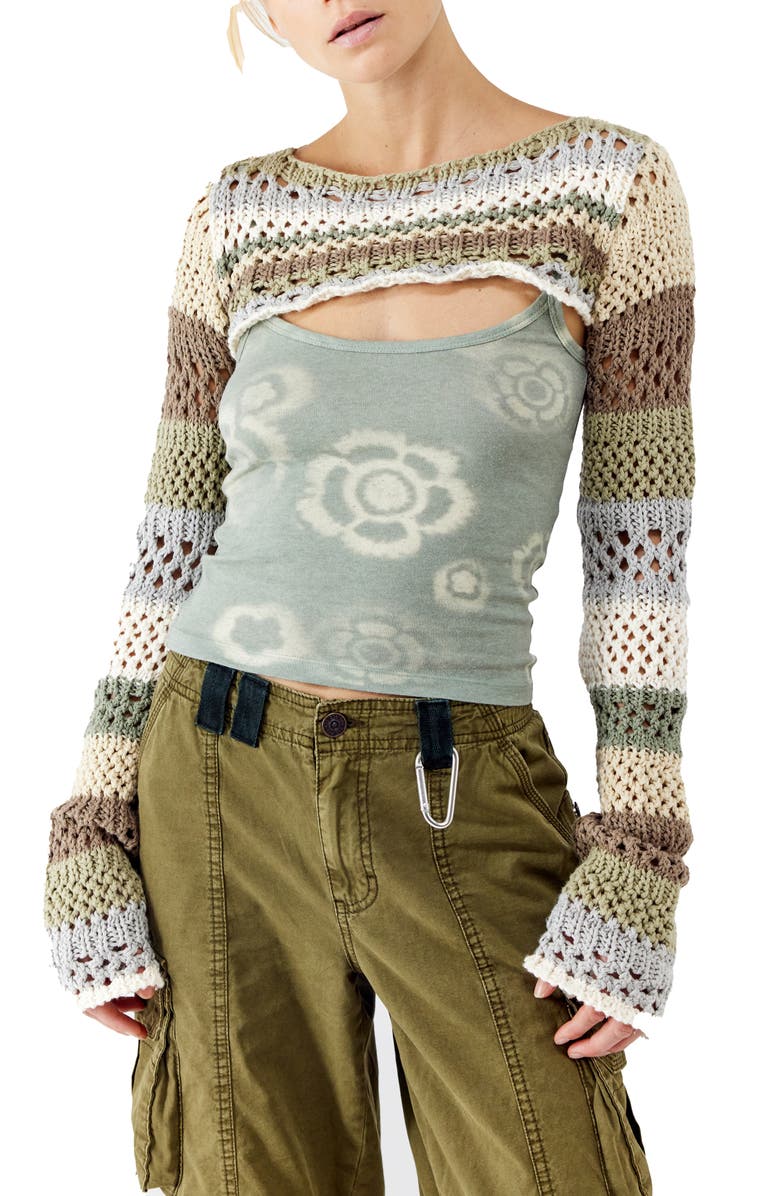 BDG Urban Outfitters Stripe Shrug Sweater, Main, color, 