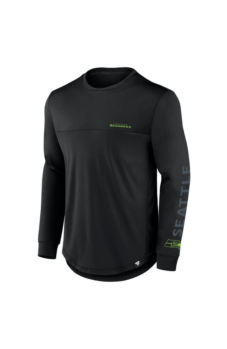 FANATICS Men's Fanatics Black Seattle Seahawks Blackout Long Sleeve T-Shirt, Alternate, color, Black