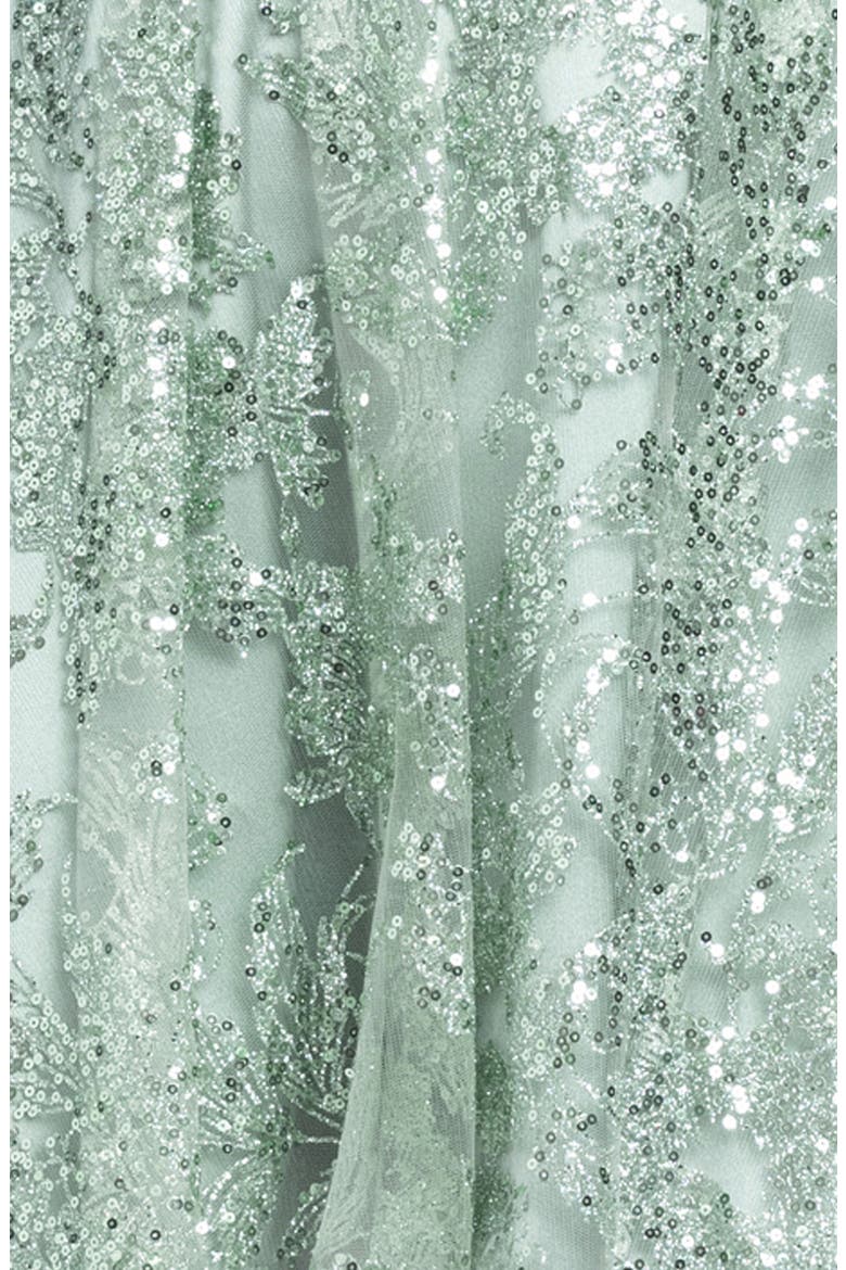Glitter Lace Back Sleeveless Minidress, Alternate, color, SAGE