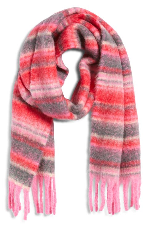 Fluffy Stripe Scarf