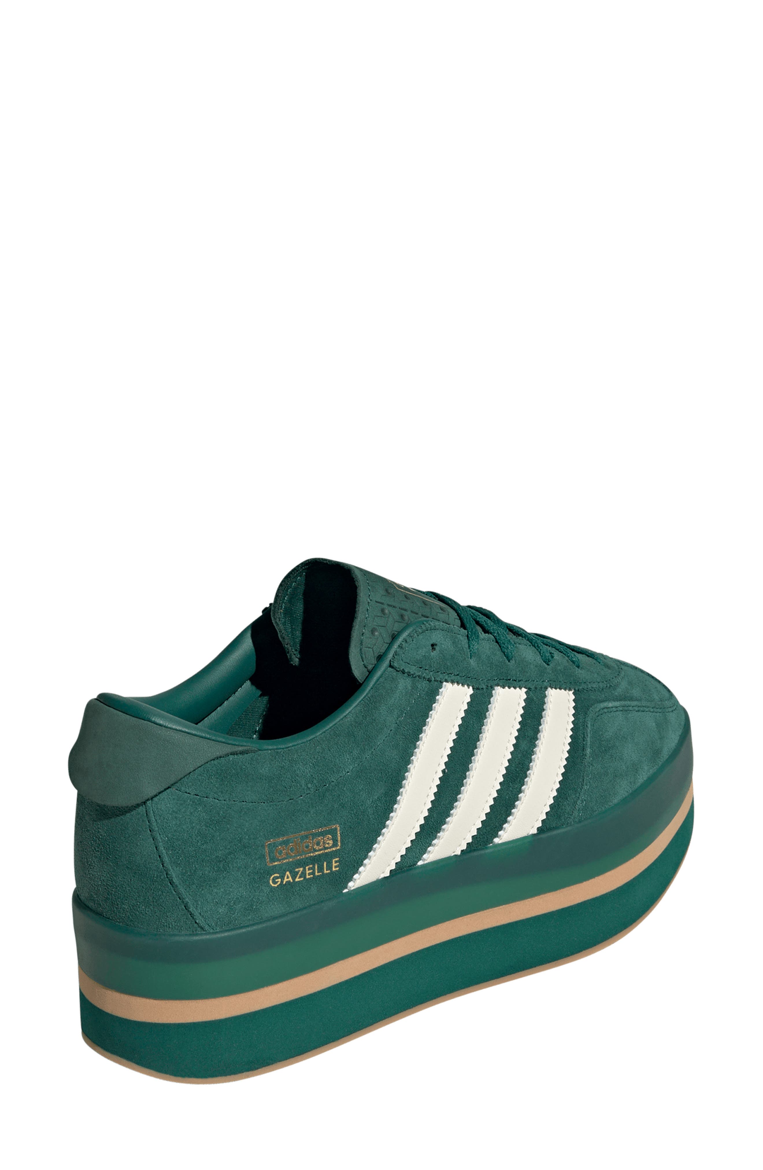 Gazelle Stack Platform Sneaker (Nordstrom Exclusive), Alternate, color, GREEN/ GUM/ CREAM WHITE