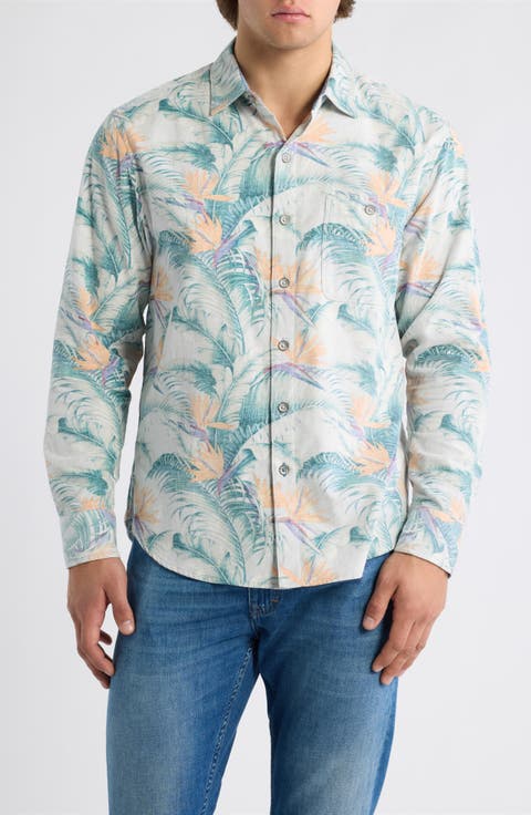 Coastline Cord Paseo Vines Long Sleeve Button Up Shirt
