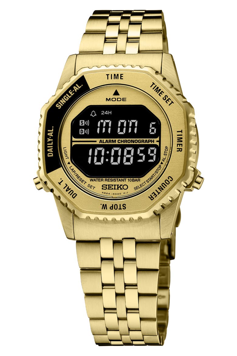 Essentials Digital Bracelet Watch, 39mm, Main, color, YELLOW GOLD